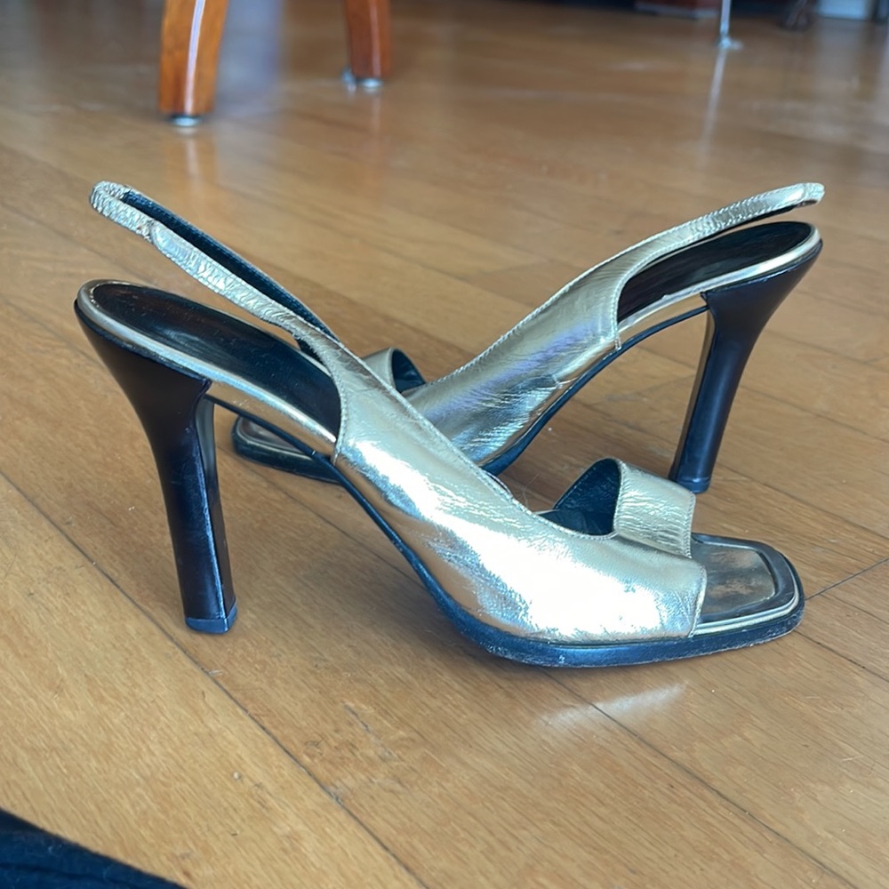 - Jil Sander Gold sandals. Size 7.5.